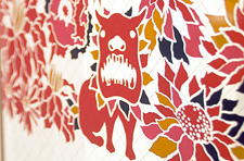 kimono haerts沖縄　wall graphic